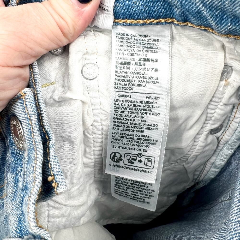 LEVI'S Womens Ribcage Straight Leg Jeans 28x32 Size 6 Light Wash 79078-0010 NWT - Picture 13 of 14